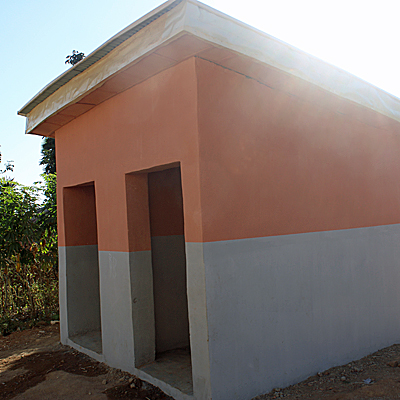 Front view of New Latrine