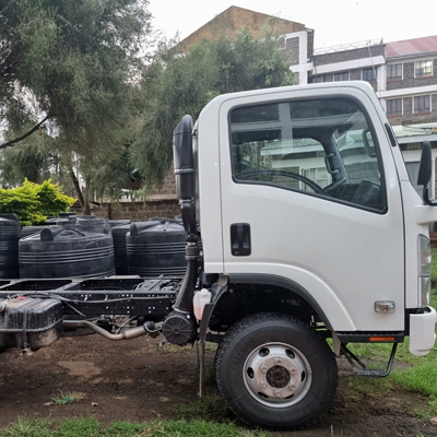 Side view of new drill truck