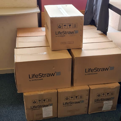 First shipment of Lifestraw water filters