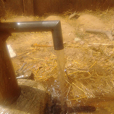 Bountiful water flows from repaired pump