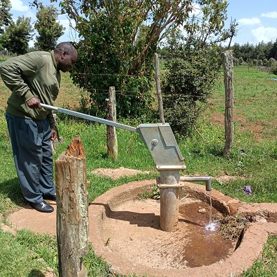 Keringett Boys' Secondary School water pump producing clean and sufficient water after repair 