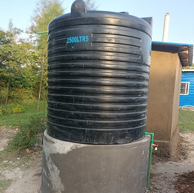 A new 2,500 litre water tank at Stada Kenya office 