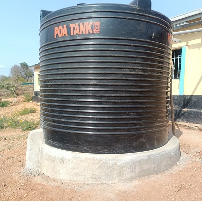 New rainwater catchment system at Kivundui Pimary School 
