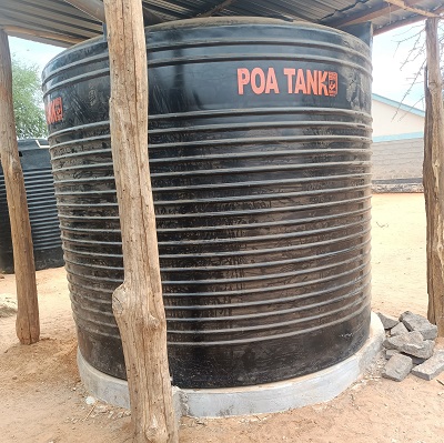 Rainwater catchment system at Mwalili Primary School 