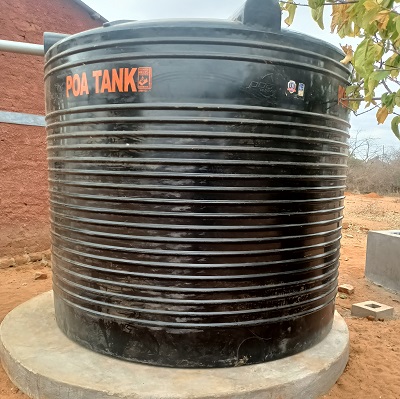 Rainwater catchment system at Mutulu Primary School