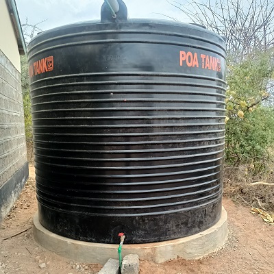 Rainwater catchment system at Kyazendu Primary School