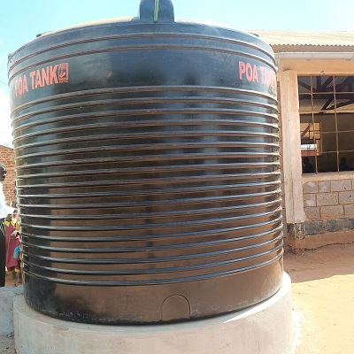 Rainwater catchment system at Kyaangu Primary School 