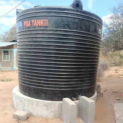 Rainwater catchment system at Nzikani Primary School