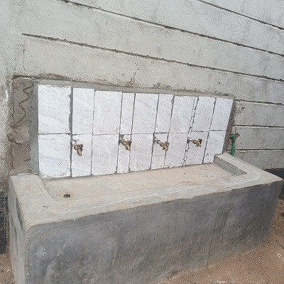 Handwashing station at Kamulalani Primary School 