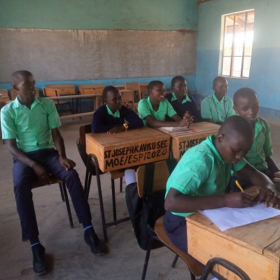 Health and Hygiene Training participants at Kavisu Secondary School