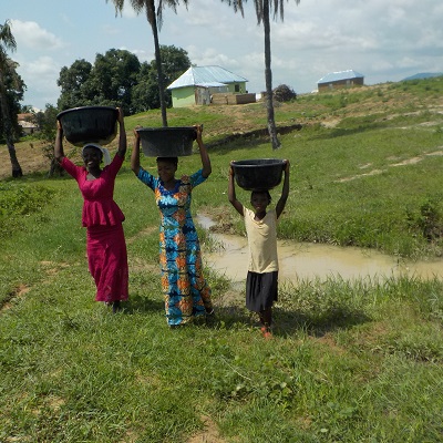Community women fetching water