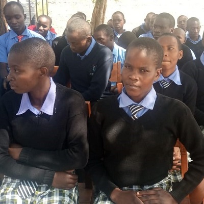 Health and Hygiene Training Participants at Mwambui Secondary School