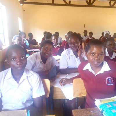 Health and Hygiene Training participants at Kyamwenze Girls Secondary School 