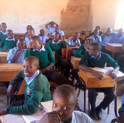 Health and Hygiene Training participants at Ukasi Boys' Secondary School