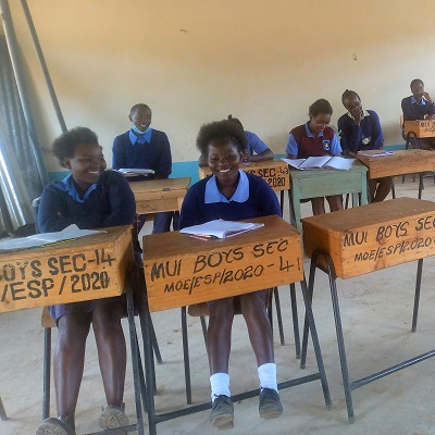 Health and Hygiene Training participants at Kimongo Secondary School 