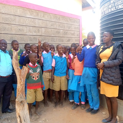 Health and Hygiene Training participants at Enziu Primary School