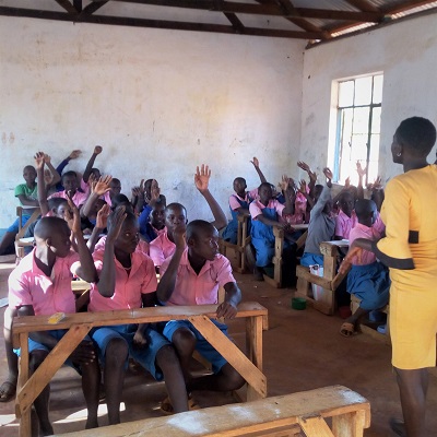 Health and Hygiene Training participants at Kathanze Primary School