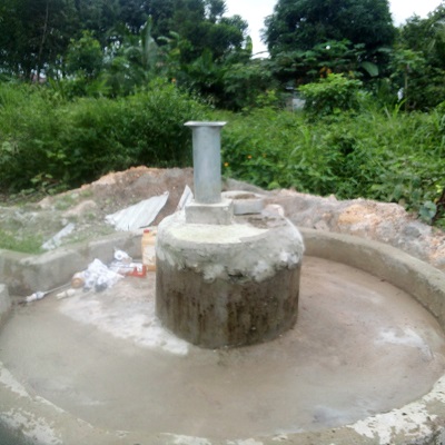 Vandalized hand pump