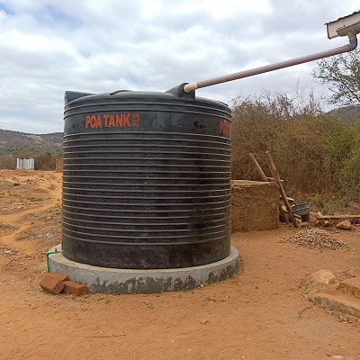 Rainwater catchment system at Kiliku Primary School