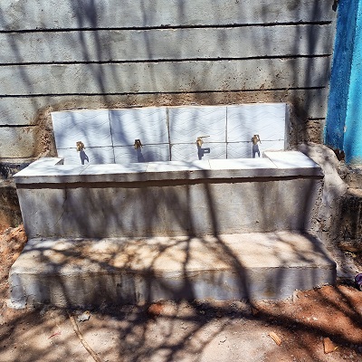 New handwashing station at Kitulini Primary School