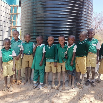 Happy students at Kitulini Primary School