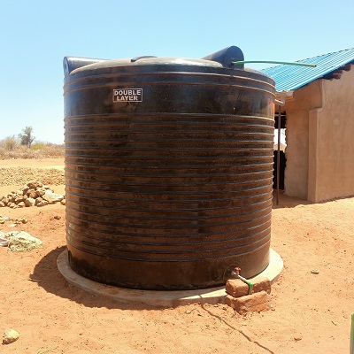 Rainwater catchment system at Kilindini Primary School