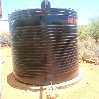 Rainwater catchment system at Kyunduani Primary School