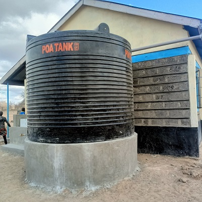 Rainwater catchment system at Kathon'go Primary School