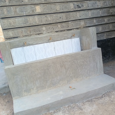 Handwashing station at Kathon'go Primary School