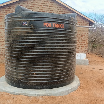 Rainwater catchment system at Makyui Primary School