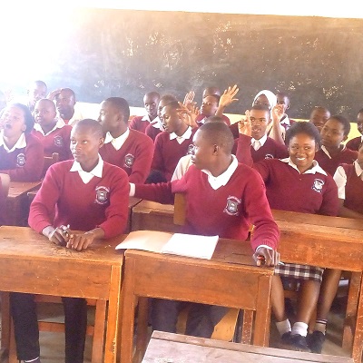 Health and Hygiene Training participants at Kathonzweni Secondary School