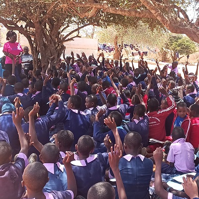 Health and Hygiene Training participants at Mondove Primary School