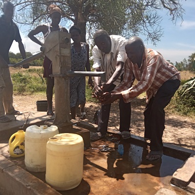 The Waswa community members are happy to have clean water