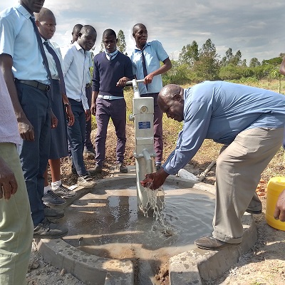 New, clean and safe water source at Alendu Secondary School