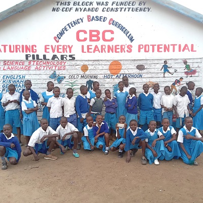 Students at Karombe Primary School