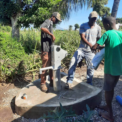 Planting new well's pump
