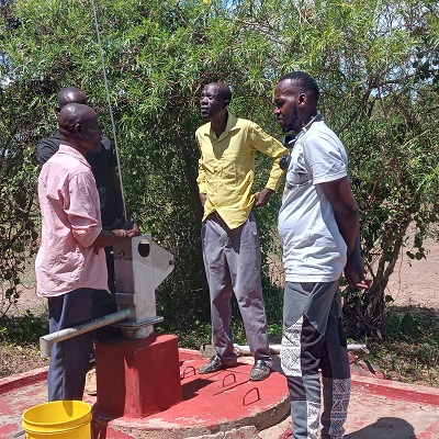 Pump repair team working to repair the pump