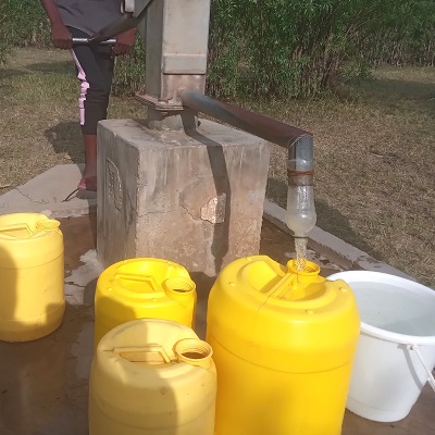 Hand-pump working well