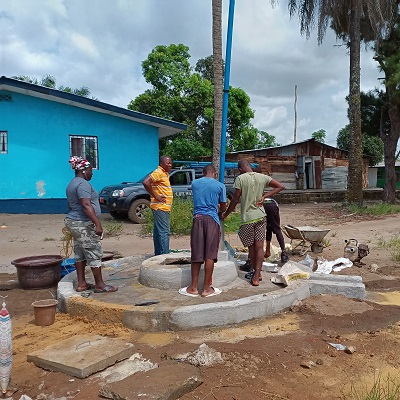 The team working to restore water to the community 