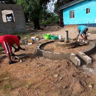 The rehabilitation of a pump in progress