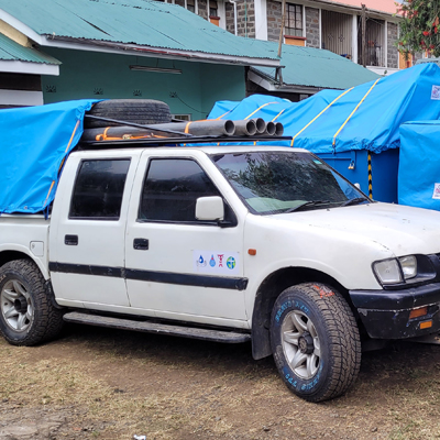 Truck Loaded and ready to head to drill site