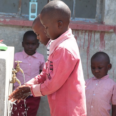 Students happy to have running water 