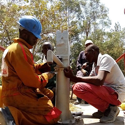 Pump rehabilitation in progress 