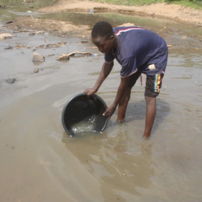 Fetching from dirty community river 