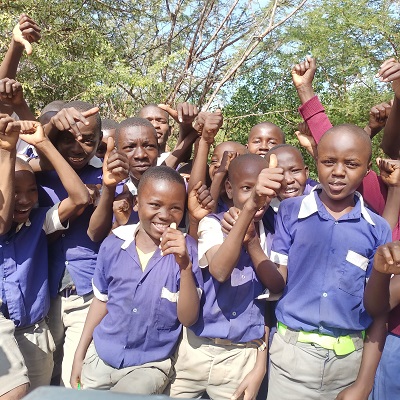 Happy students 