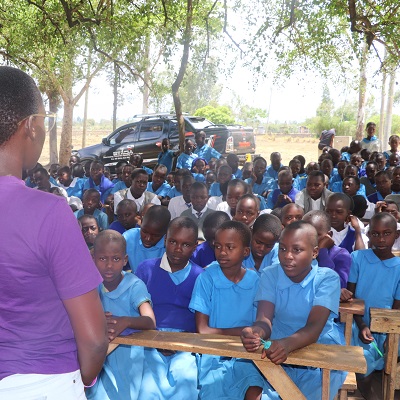 Health and Hygiene training participants at Mbega Primary School