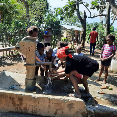 Enjoying safe water flowing freely