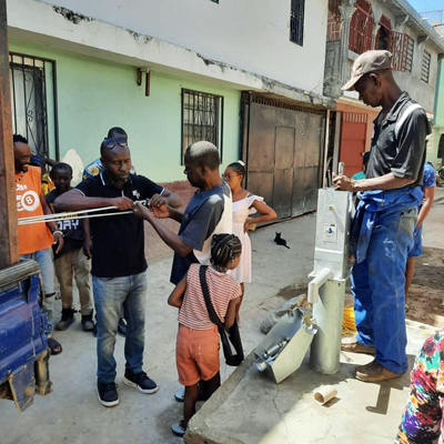Planting new Handpump on borehole