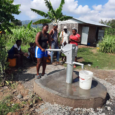 Drawing water from New Well