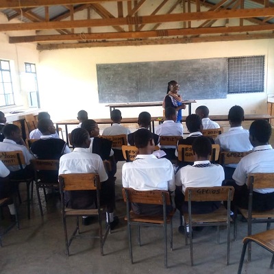 Health and Hygiene Training participants at GP Chiga Mixed Sec School 